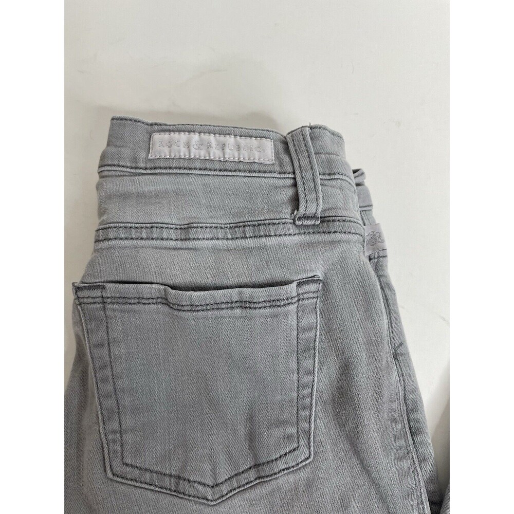 Rock Republic Berlin Jeans Womens 4M Grey Skinny Stretch Logo Pockets R010189 - Picture 2 of 11
